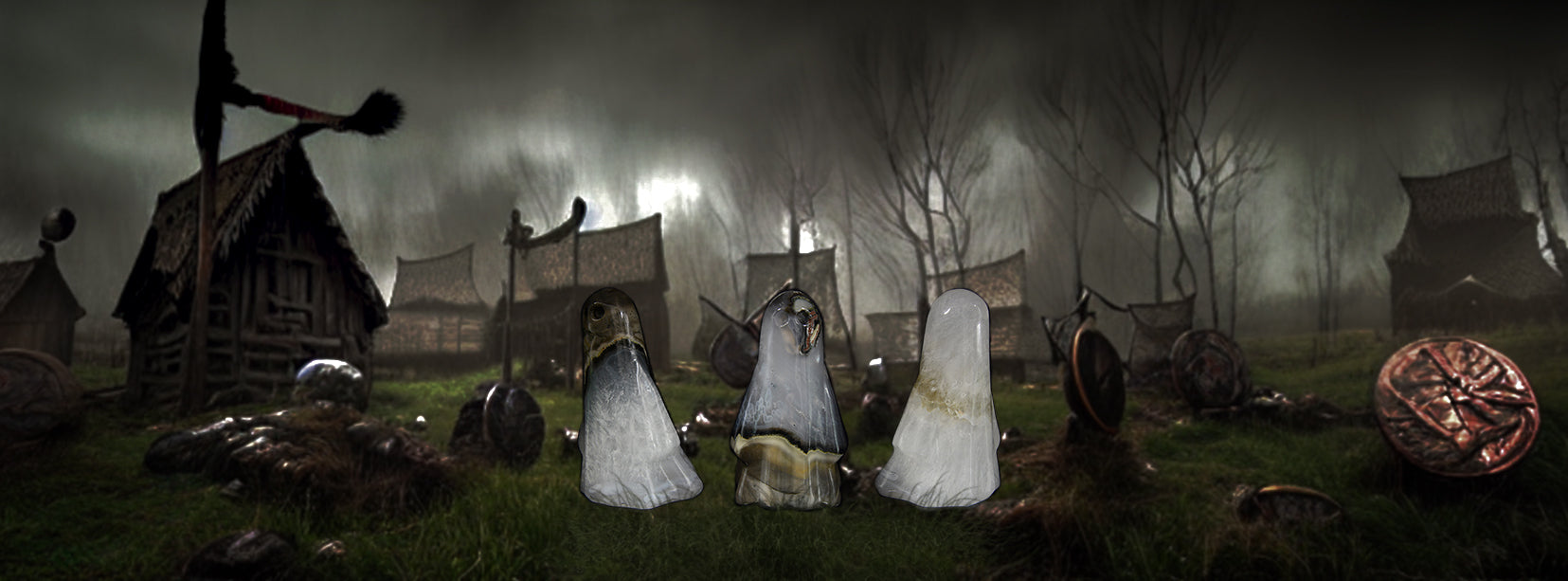 Three ghosts in an eerie viking village.